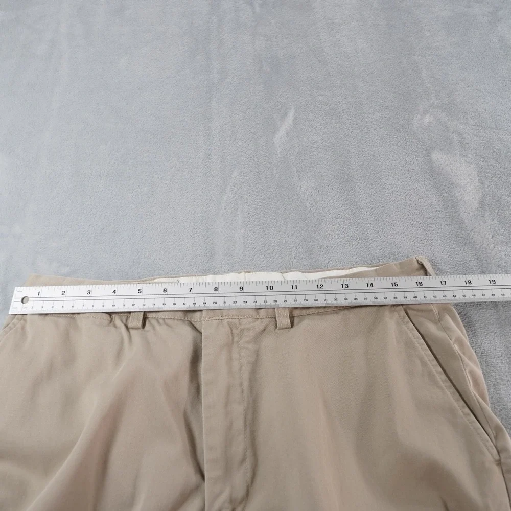VTG Polo Ralph Lauren Chino Pant Mens 34 Beige 100% Cotton 90s Classic Flat